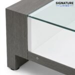Signature Living Two-Tone Glass Coffee Table - Image 2