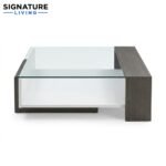 Signature Living Two-Tone Glass Coffee Table